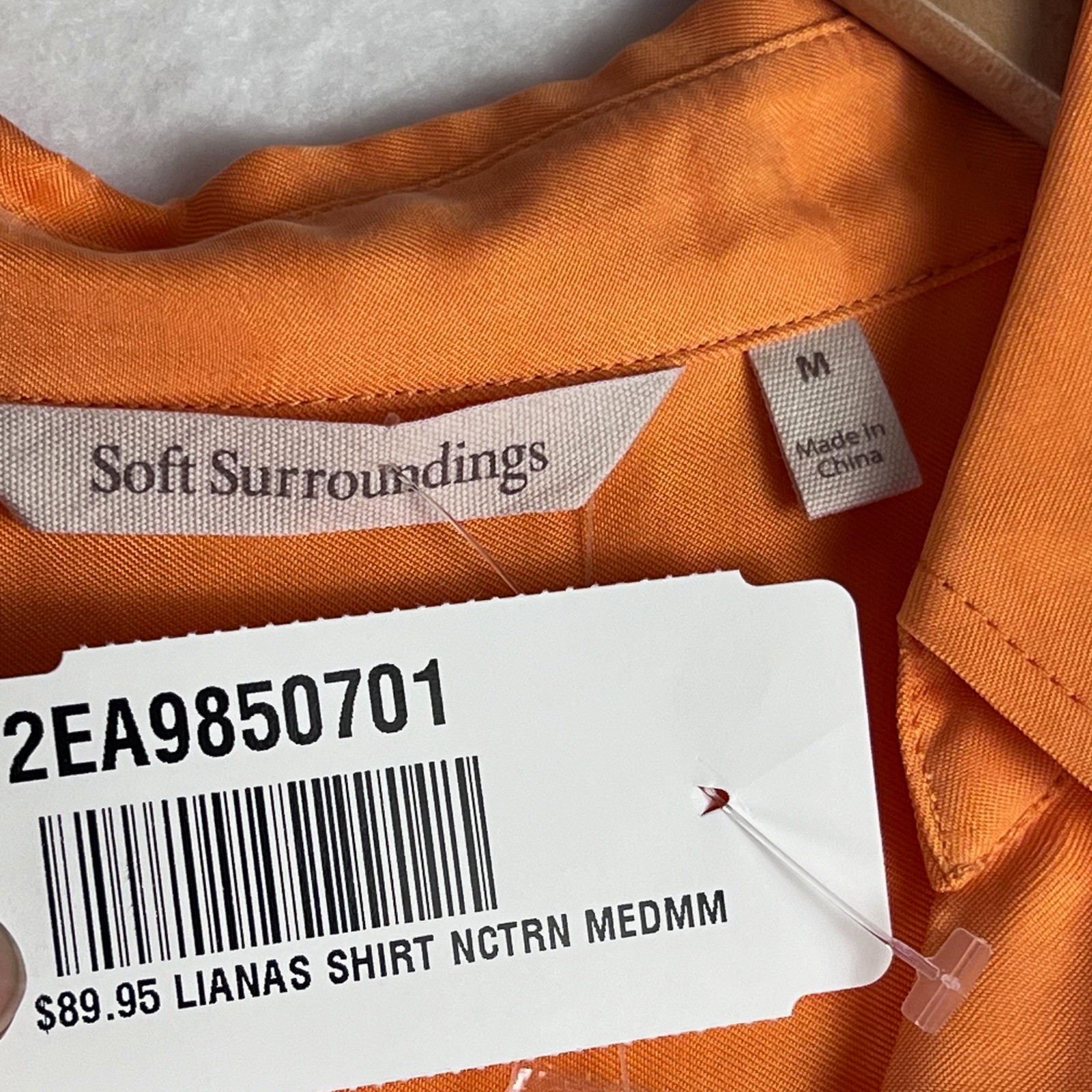 Soft Surroundings Women Beech Gauze Dress Orange XL Sleeveless Button 2FD9150901