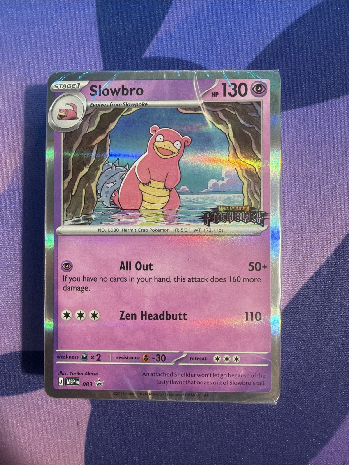 Pokemon Slowbro Prerelease Stamped Deck - MEP 083 - Pitch Black - SEALED Pokemon Slowbro Prerelease Stamped Deck - MEP 083 - Pitch Black - SEALED