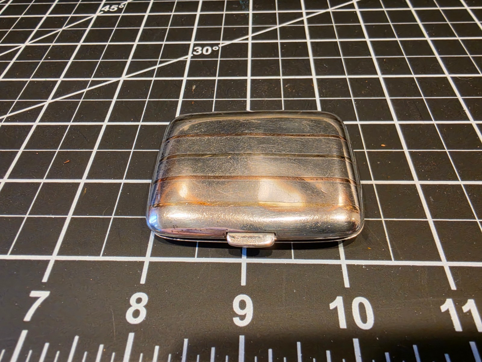 Antique Webster Co Sterling Silver Pocket Case 7242 Copper Tone Accents 33g