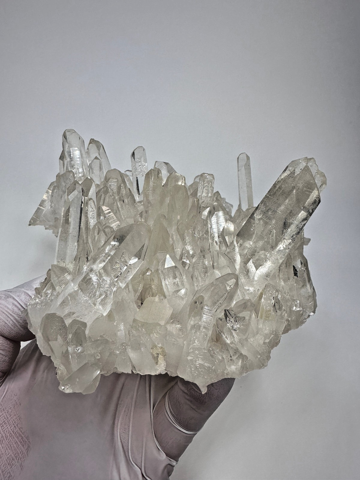 Watch Video__Top Quality Large Clear Arkansas Quartz Crystal Cluster