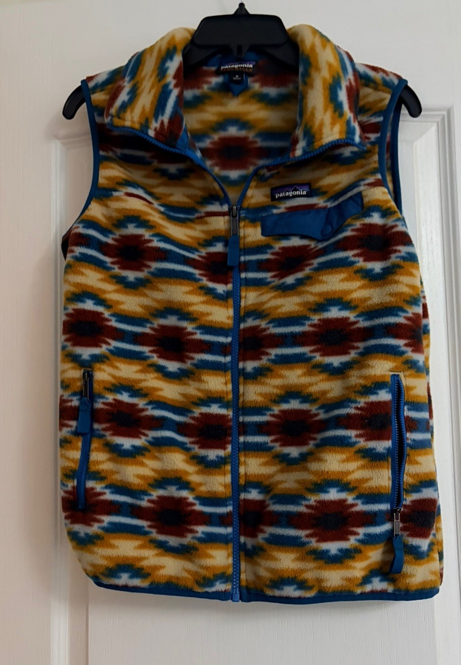 Patagonia Women\'s sz M Synchilla Snap-T Zip Fleece Vest Wild Desert Aztec Patagonia Women\'s sz M Synchilla Snap-T Zip Fleece Vest Wild Desert Aztec