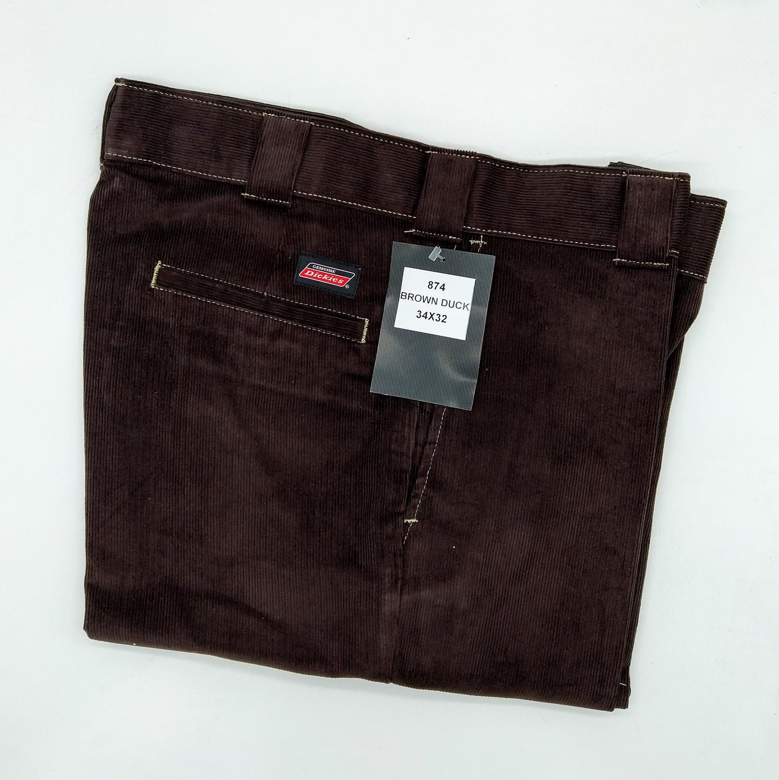 Dickies Men\'s Original 874 Brown Duck Corduroy Work Pants, 34W x 32L