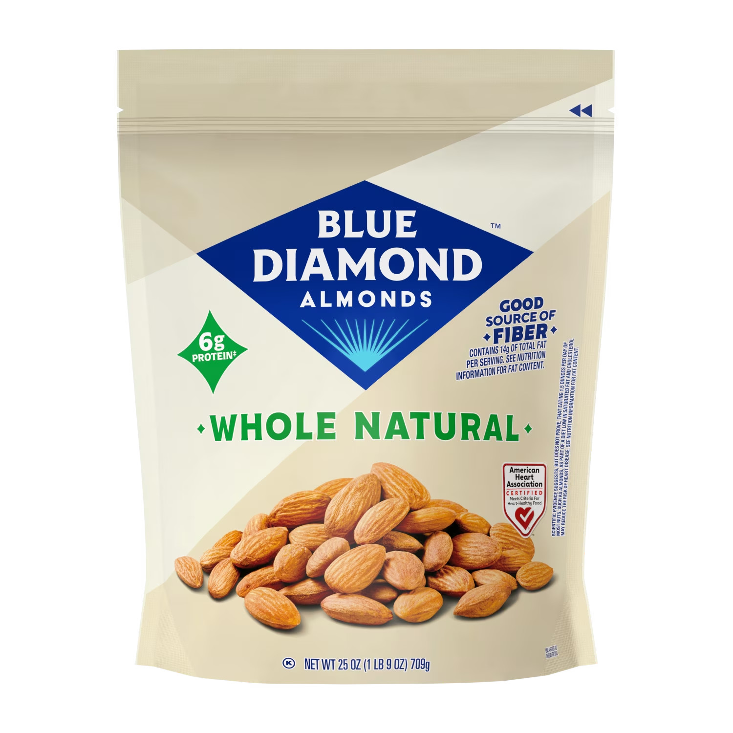 Blue Diamond Whole, Raw, Natural Almonds, 25 Oz Blue Diamond Whole, Raw, Natural Almonds, 25 Oz