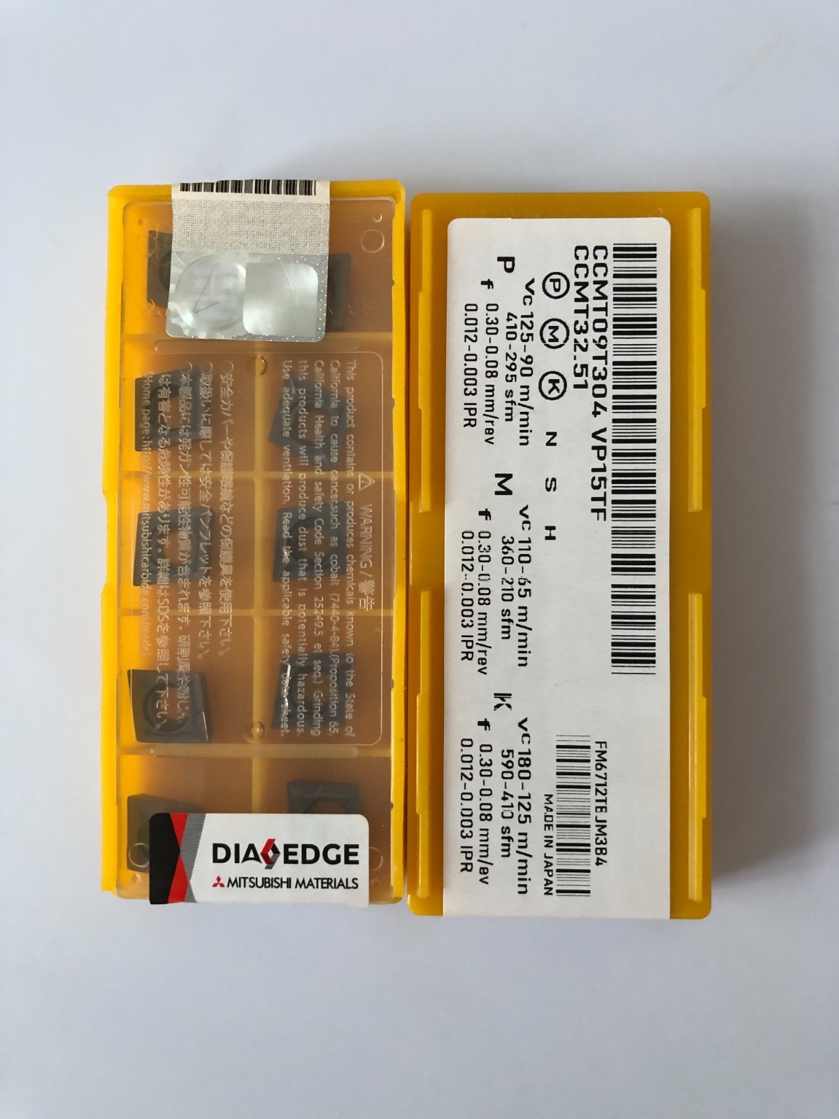 10 PCS MITSUBISHI DIAEDGE CCMT 32.51 CCMT09T304 VP15TF Carbide Inserts