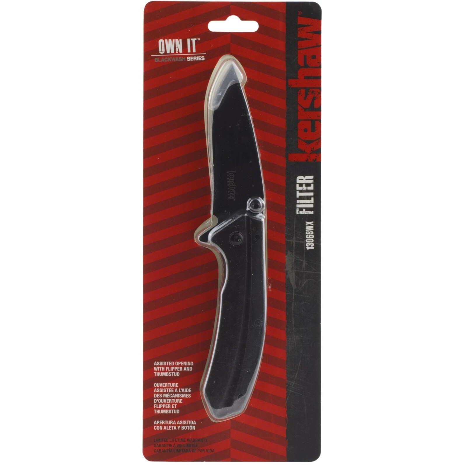 Kershaw Filter A/O Framelock Blackwash Folding Pocket Knife
