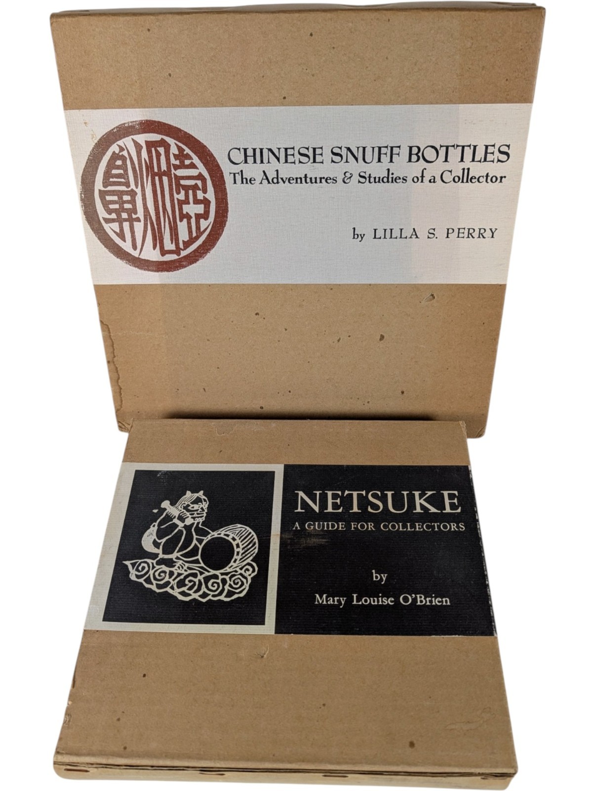 Japanese Netsuke Chinese Snuff Bottles Collecting Art Guide 2 HC Book Lot