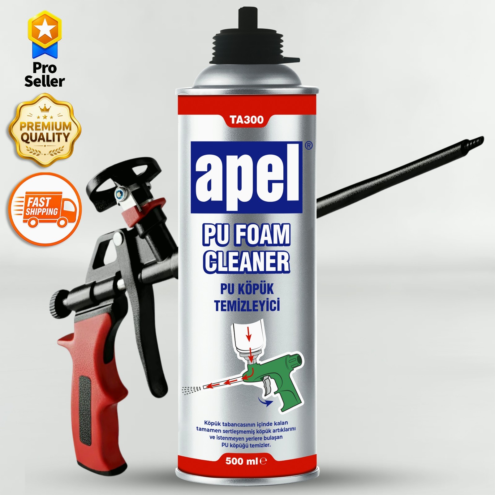APEL Foam Gun Cleaner, Dispensing Gun Cleaner, Dissolves Spray PU Foam(15.8 fl)