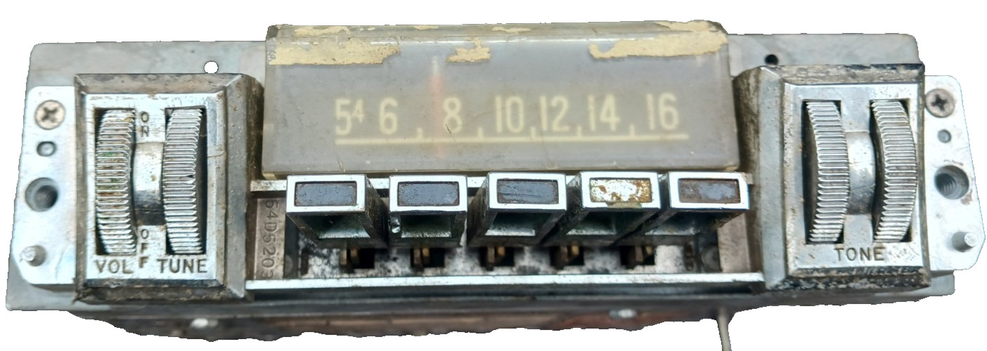 RARE 1964-1966 Mustang AM Radio Automatic Radio DP-7113 Thumb-Wheel SURVIVOR