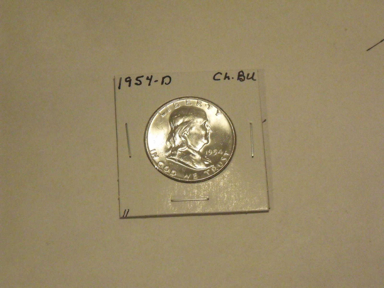 1954-D  Silver Franklin half dollar Choice BU w/cartwheel luster     #2