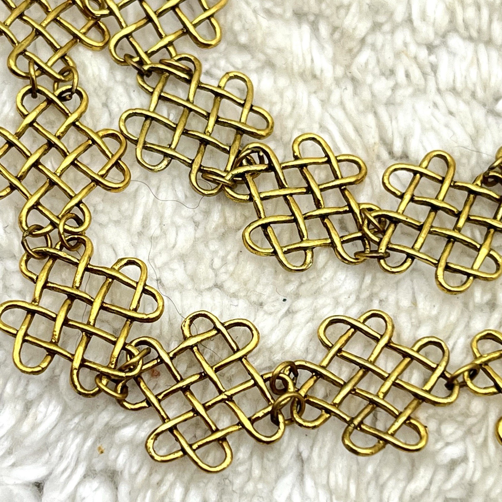 Vintage MMA Necklace Celtic Knot Chain Gold Tone Metropolitan Museum of Art 30 Vintage MMA Necklace Celtic Knot Chain Gold Tone Metropolitan Museum of Art 30