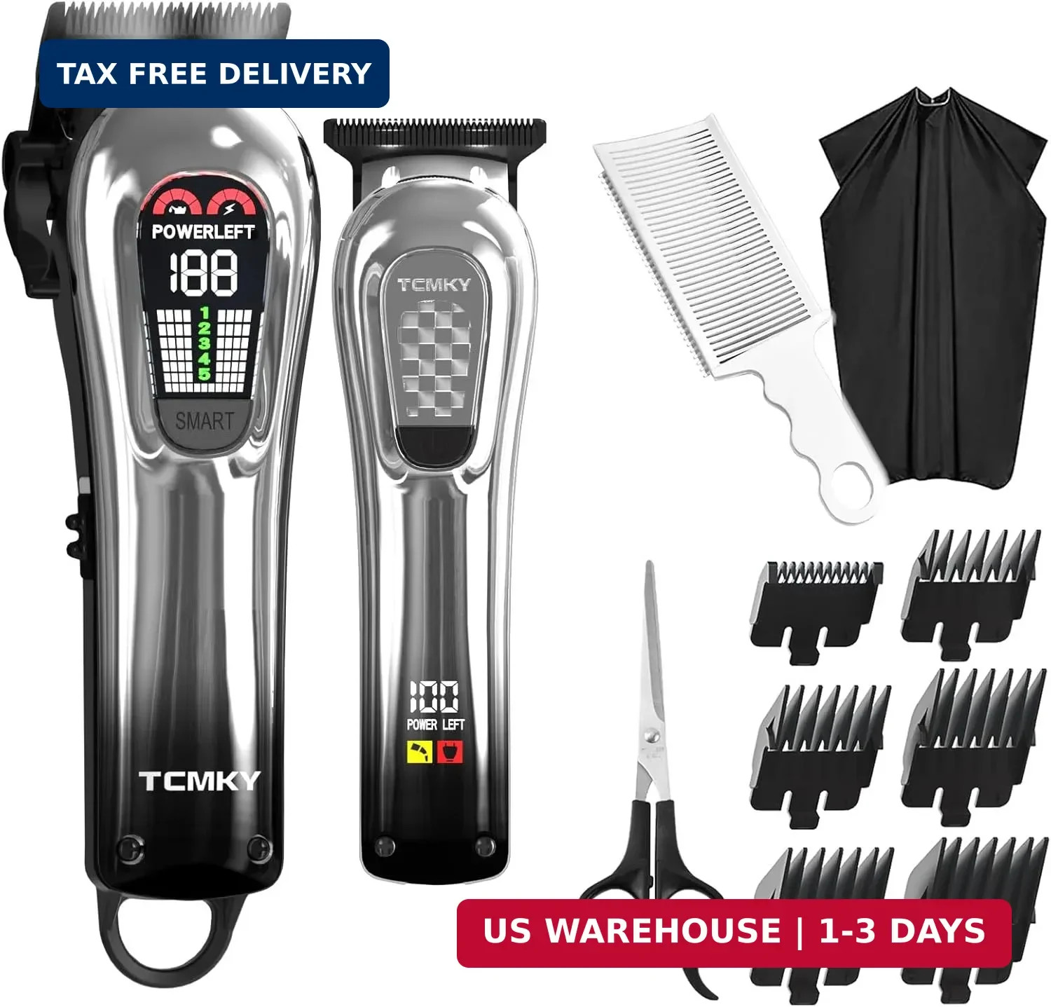 TCMKY Hair Clippers for Men, Professional Clippers and Trimmers Set, Cordless Cl TCMKY Hair Clippers for Men, Professional Clippers and Trimmers Set, Cordless Cl