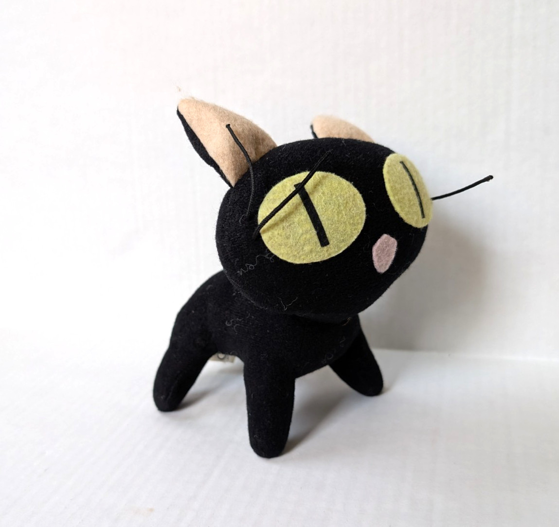 Vintage Trigun Black Cat Plush 1998 Anime Yasuhiro Nightow Kuroneko-sama 8\