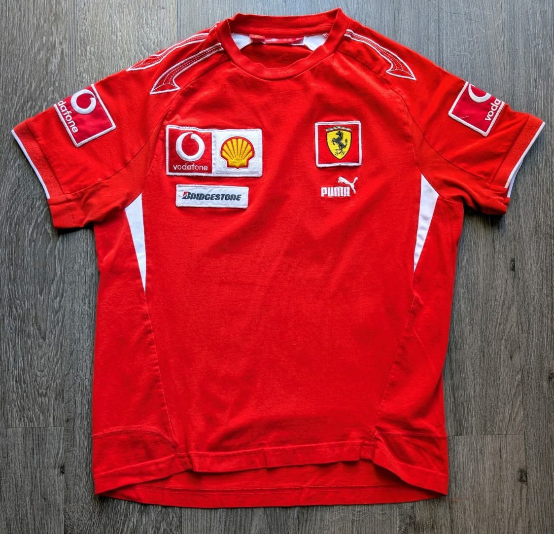 Y2K Vintage Ferrari Scudira Puma Formula 1 Team Shirt Size Small