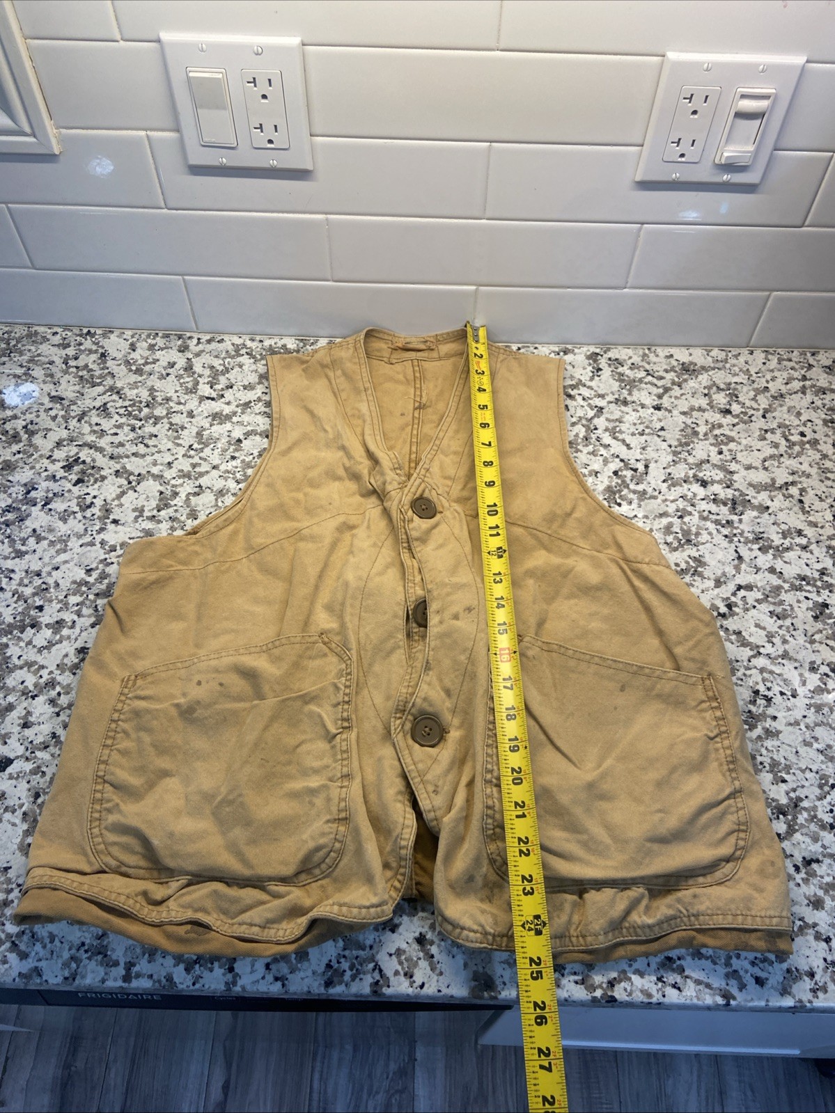 Vintage 1930’s 40’s Hettrick MFG Co Half Moon Hunting Vest Workwear Vintage 1930’s 40’s Hettrick MFG Co Half Moon Hunting Vest Workwear