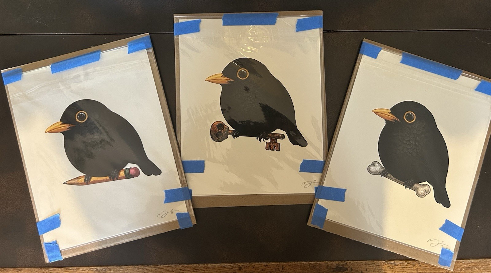 Mike Mitchell Blackbird LOT - LE Variants - Signed/Numbered Mike Mitchell Blackbird LOT - LE Variants - Signed/Numbered