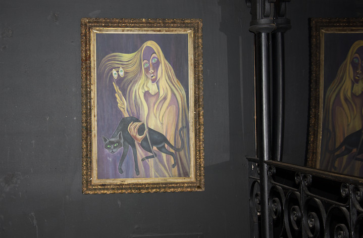 Disney World Opera Glasses Lady Haunted Mansion Sinister 11 Giclee 50th Rare '71