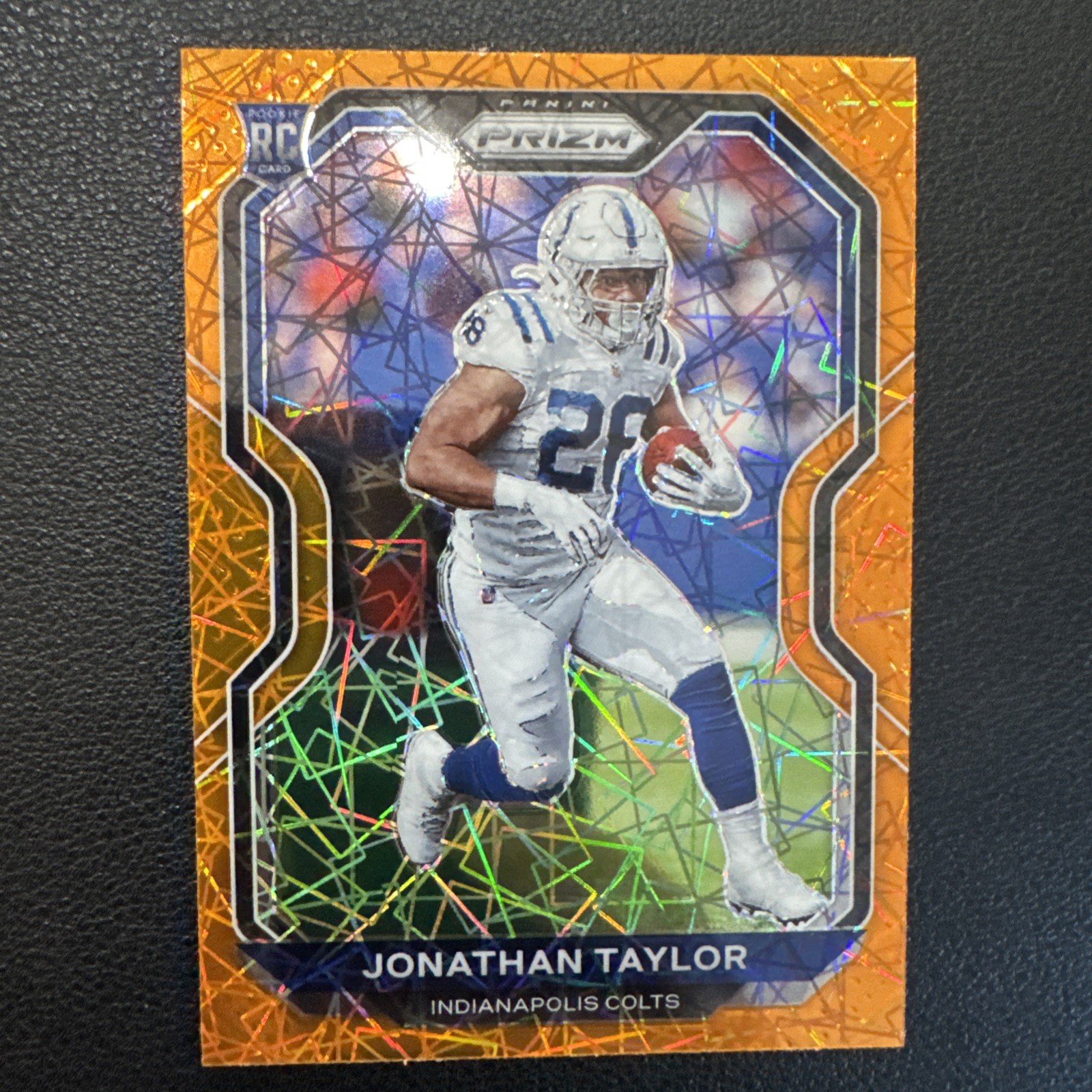 2020 Panini Prizm JONATHAN TAYLOR Orange Lazer Prizm #332 RC