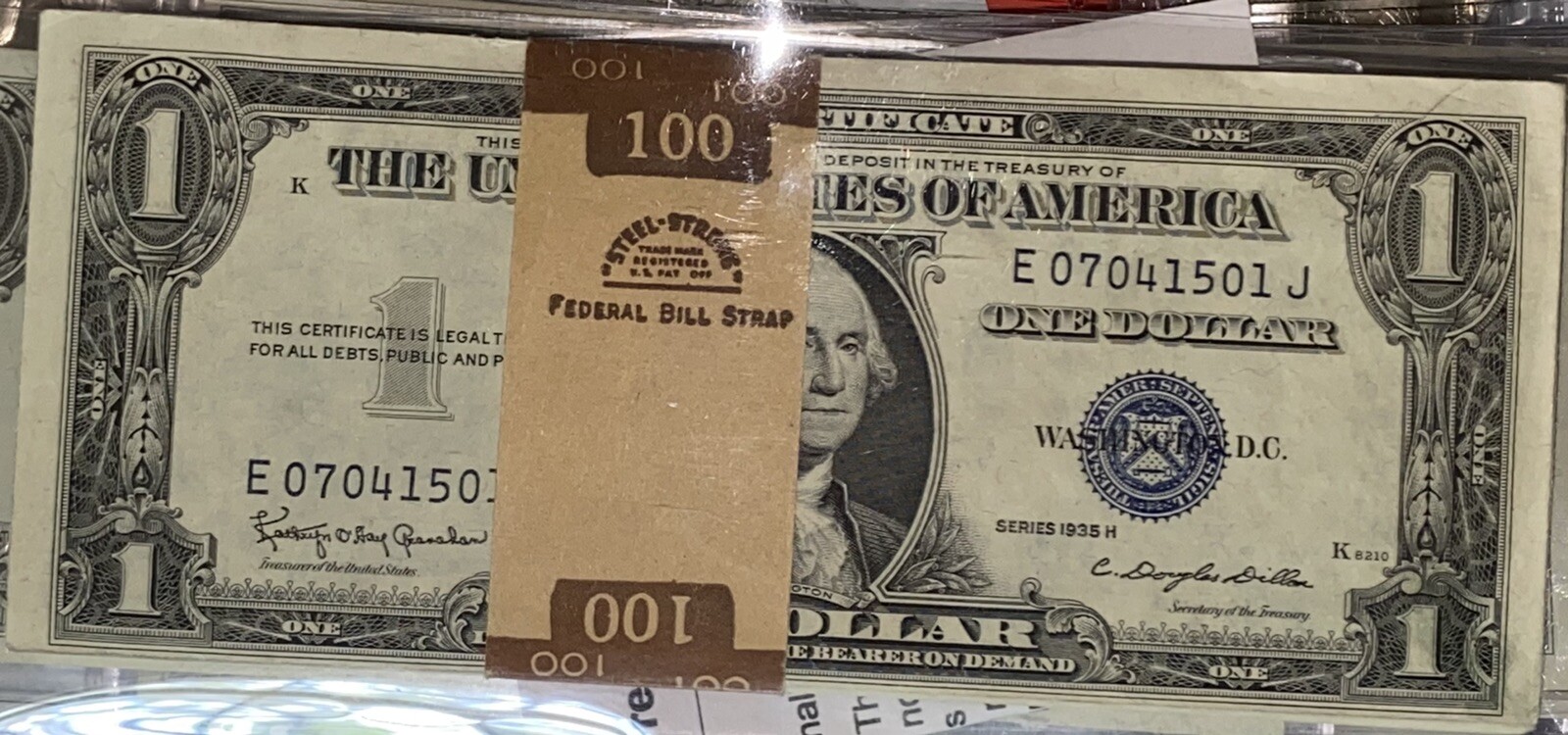 5-EA 1935H $1 Silver Certificates E-J Block Fr 1618 Uncirculated WITH MOTTO👀WOW