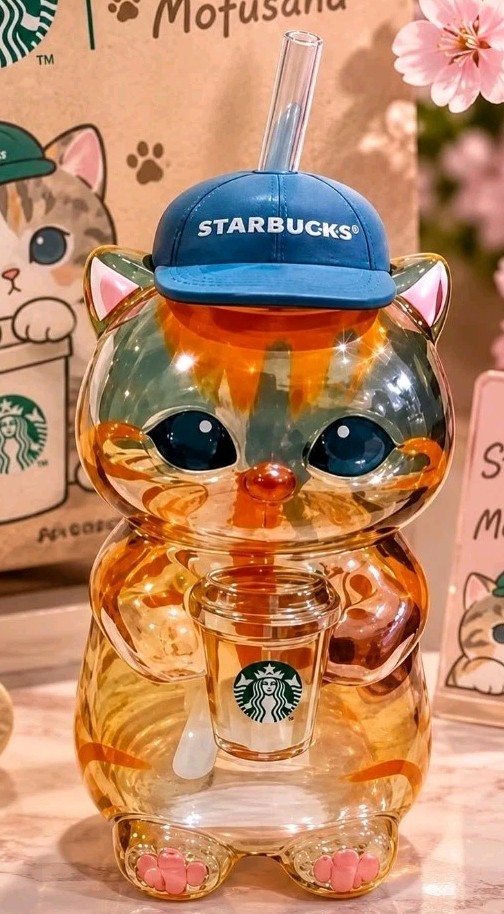 Starbucks Singapore x Mofusand 2026 Collection Cat Shaped Glass Cup