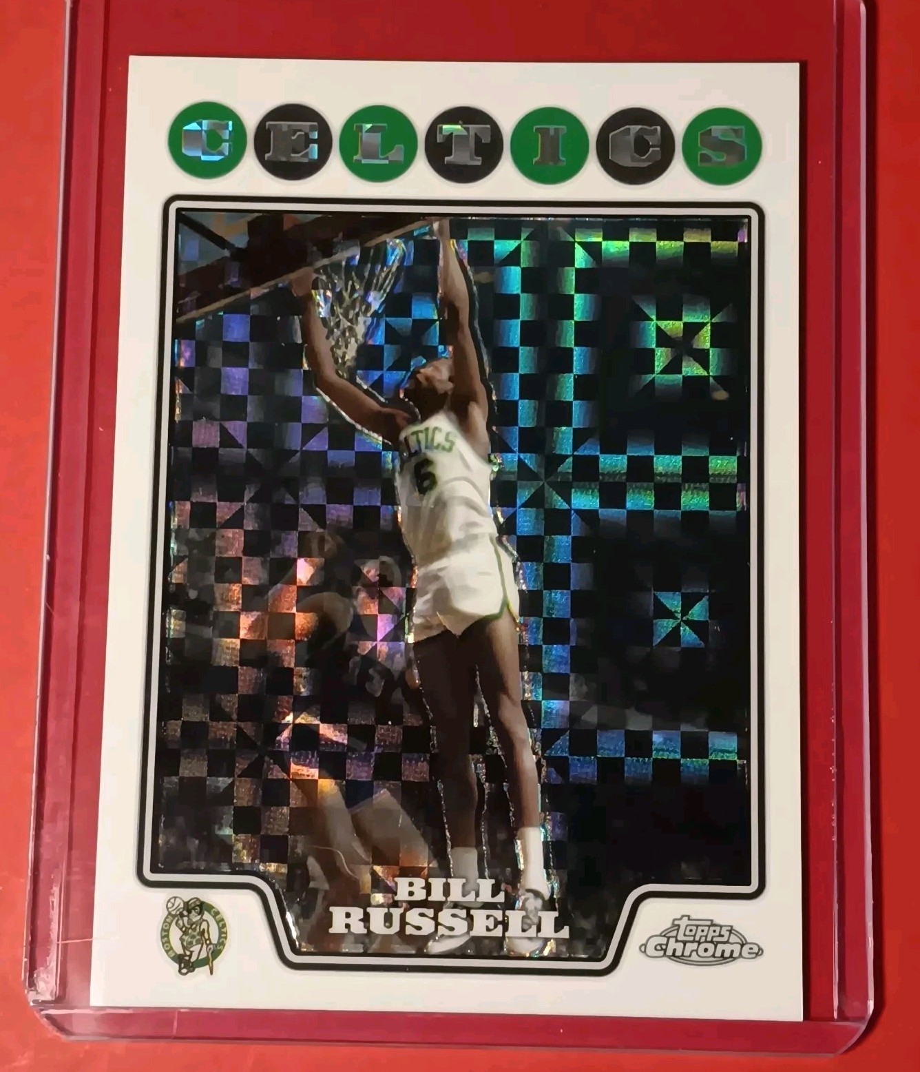 2008-09 Topps Chrome - Bill Russell X-Fractor /288 RARE / HTF-Short Print 2008-09 Topps Chrome - Bill Russell X-Fractor /288 RARE / HTF-Short Print