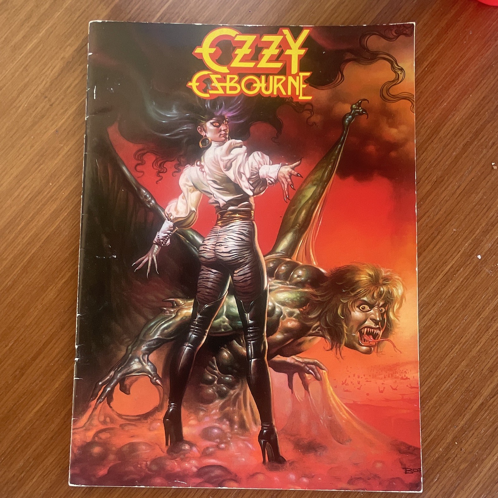 Vintage 1986 Ozzy Osbourne \'The Ultimate Sin\' World Tour Program w/ Insert Vintage 1986 Ozzy Osbourne \'The Ultimate Sin\' World Tour Program w/ Insert