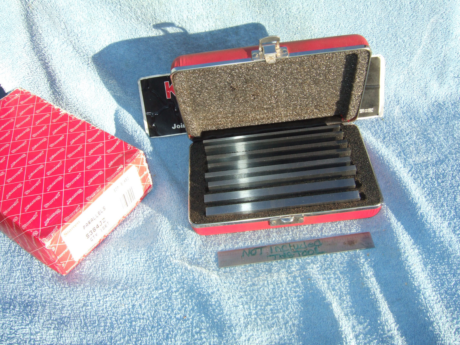 STARRETT 384 PARALLELS W/BOX VINTAGE MACHINIST JIG-GRIND INSPECT TOOLMAKER 384JZ