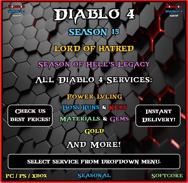 ✨Diablo 4✨Season 15✨All Diablo 4 Boost✨Power LVL & Mats & Runes & Boss Runs✨24/7 ✨Diablo 4✨Season 15✨All Diablo 4 Boost✨Power LVL & Mats & Runes & Boss Runs✨24/7