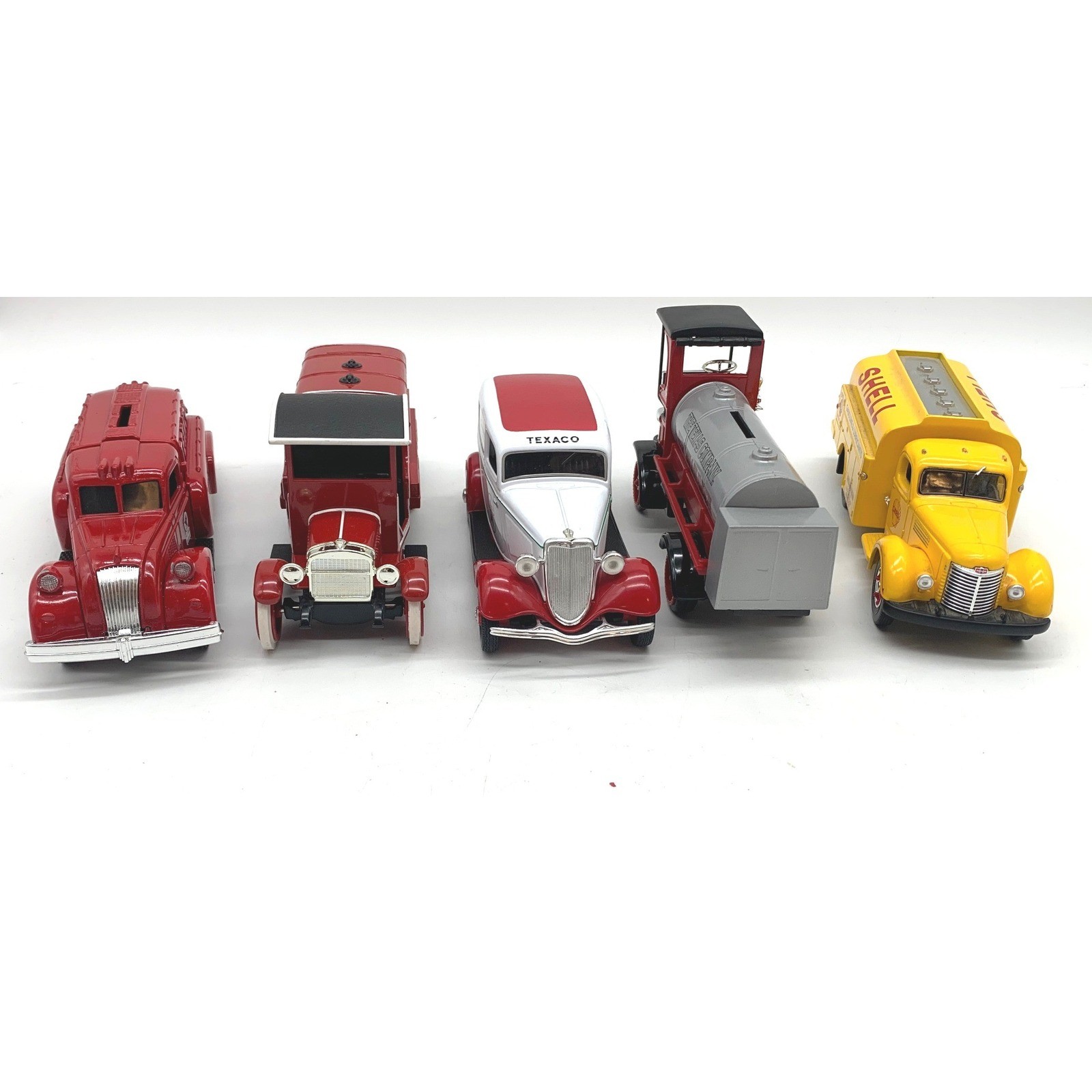 Ertl SpecCast Texaco Shell Diecast Truck Bank Lot 5pc Multi Color Metal Replicas