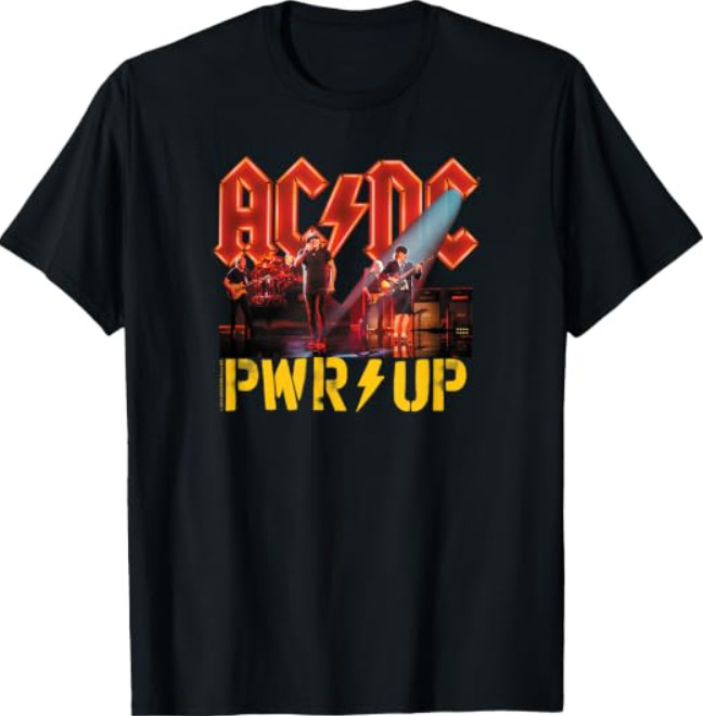 AC/DC Rock Music Band PWRUP Stage Lights T-Shirt
