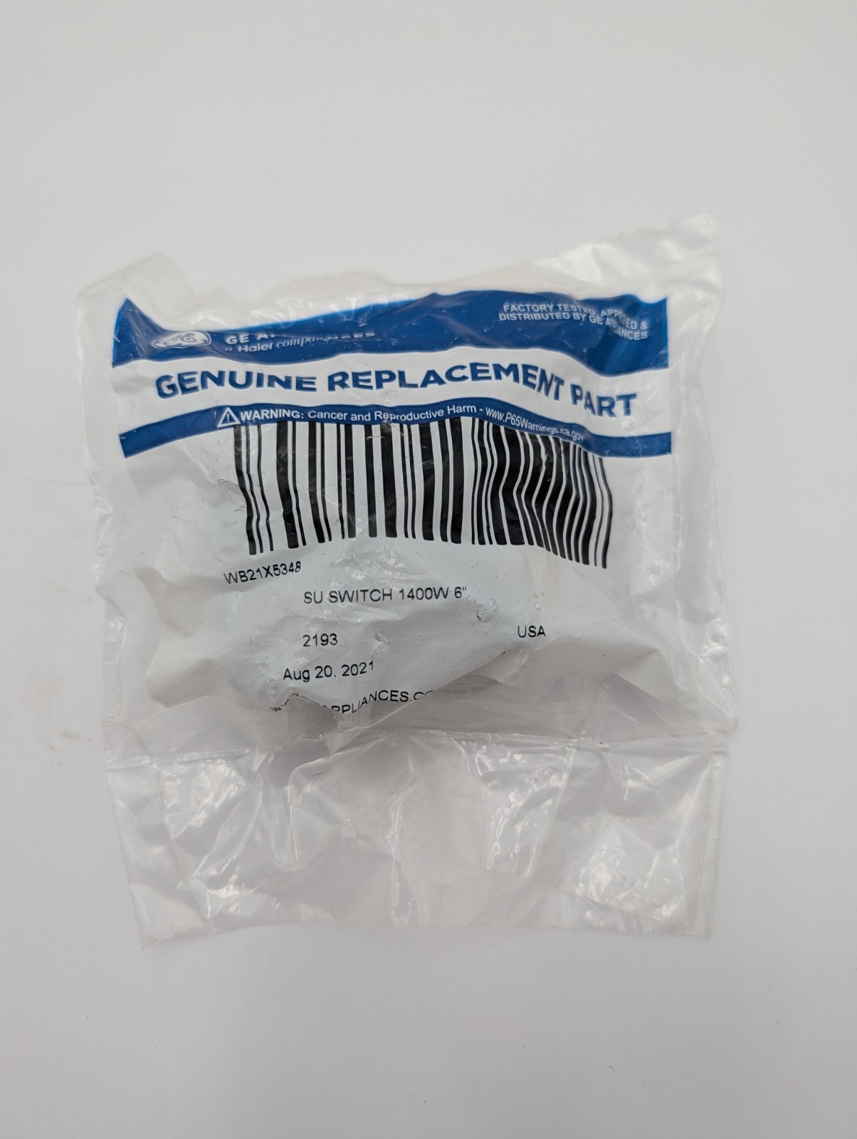 General Electric Range Infinite Switch - WB21X5348 New Old Stock