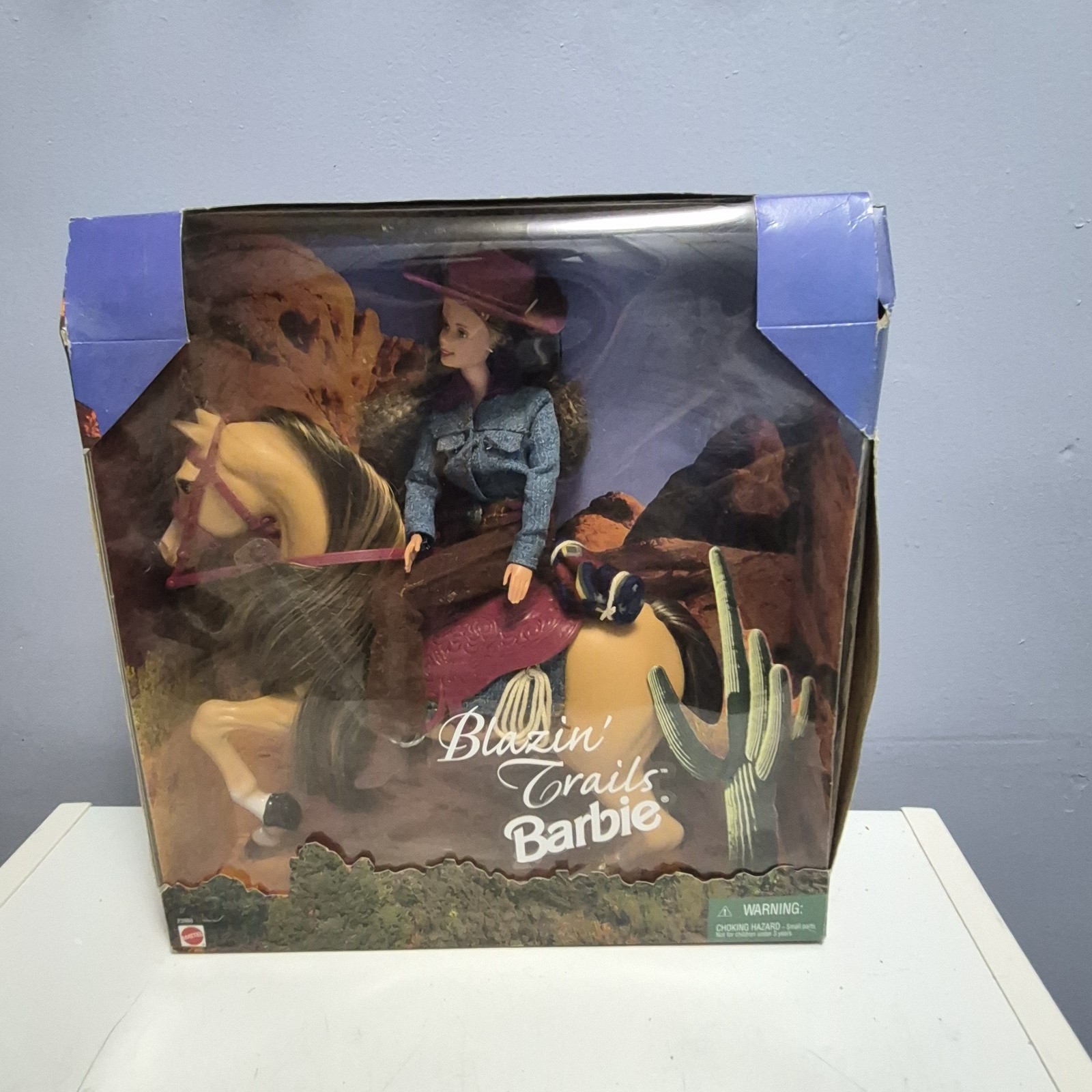 Vintage 1999 Blazin Trails Barbie and Horse Gift Set Mattel 23888 NIB NRFB