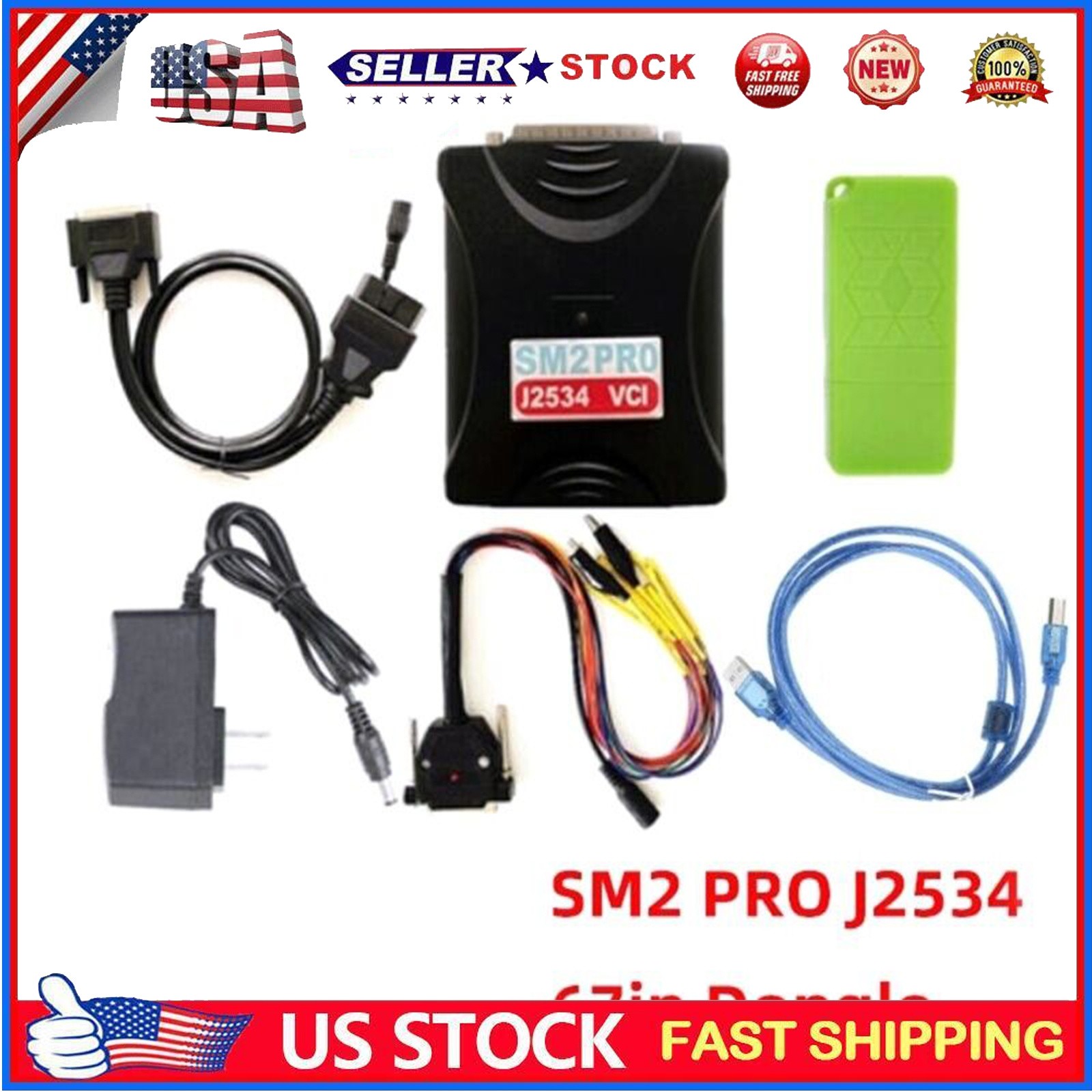 Upgraded ECUs Programmer SM2Pro J2534VCI with FW V2.21.21 k0 US NEW