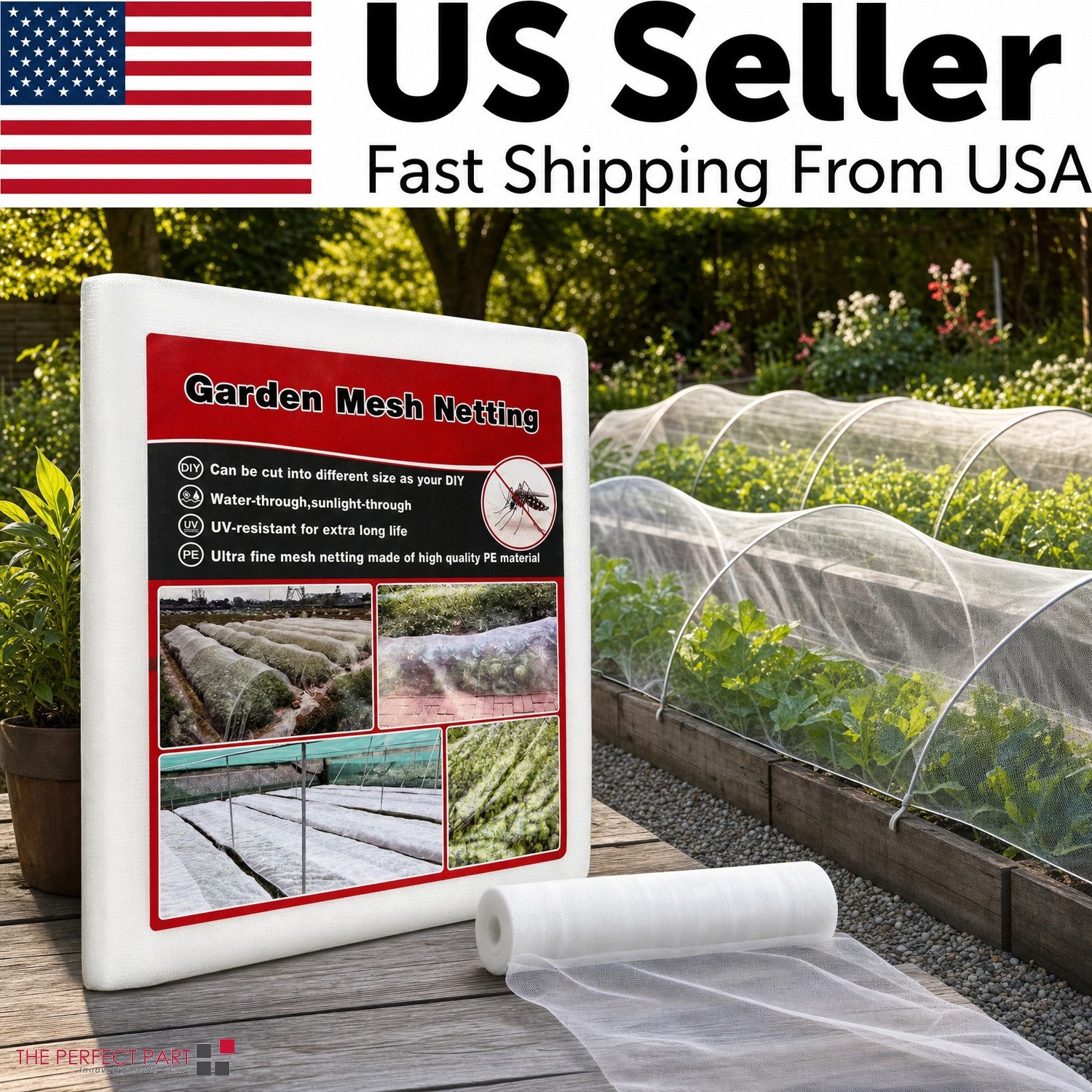 20-50ft Mosquito Garden Bug Insect Netting Barrier Bird Net Plant Protect Mesh