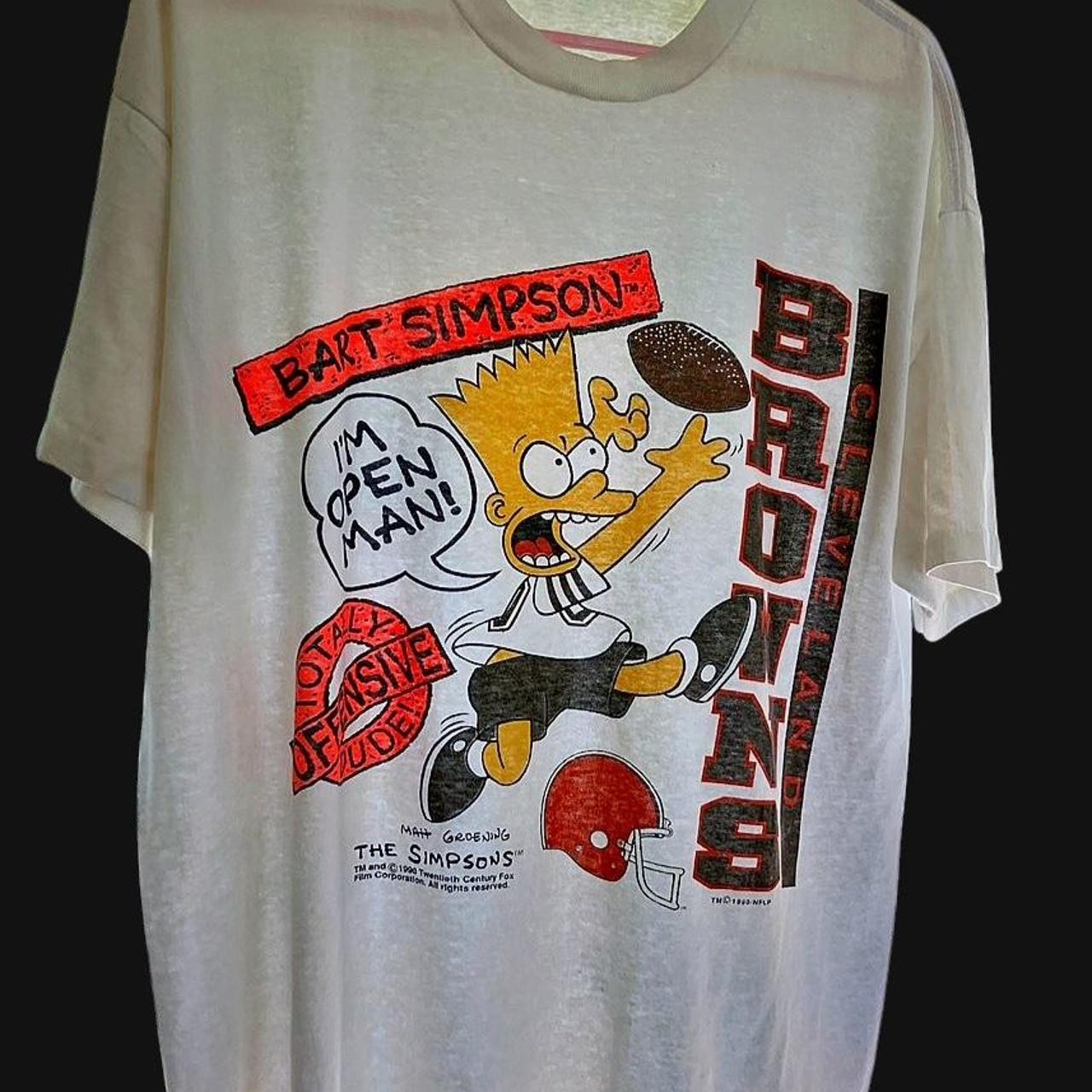 Remake Bart Simpson Cleveland Browns NFL Football Team T shirt HN6791