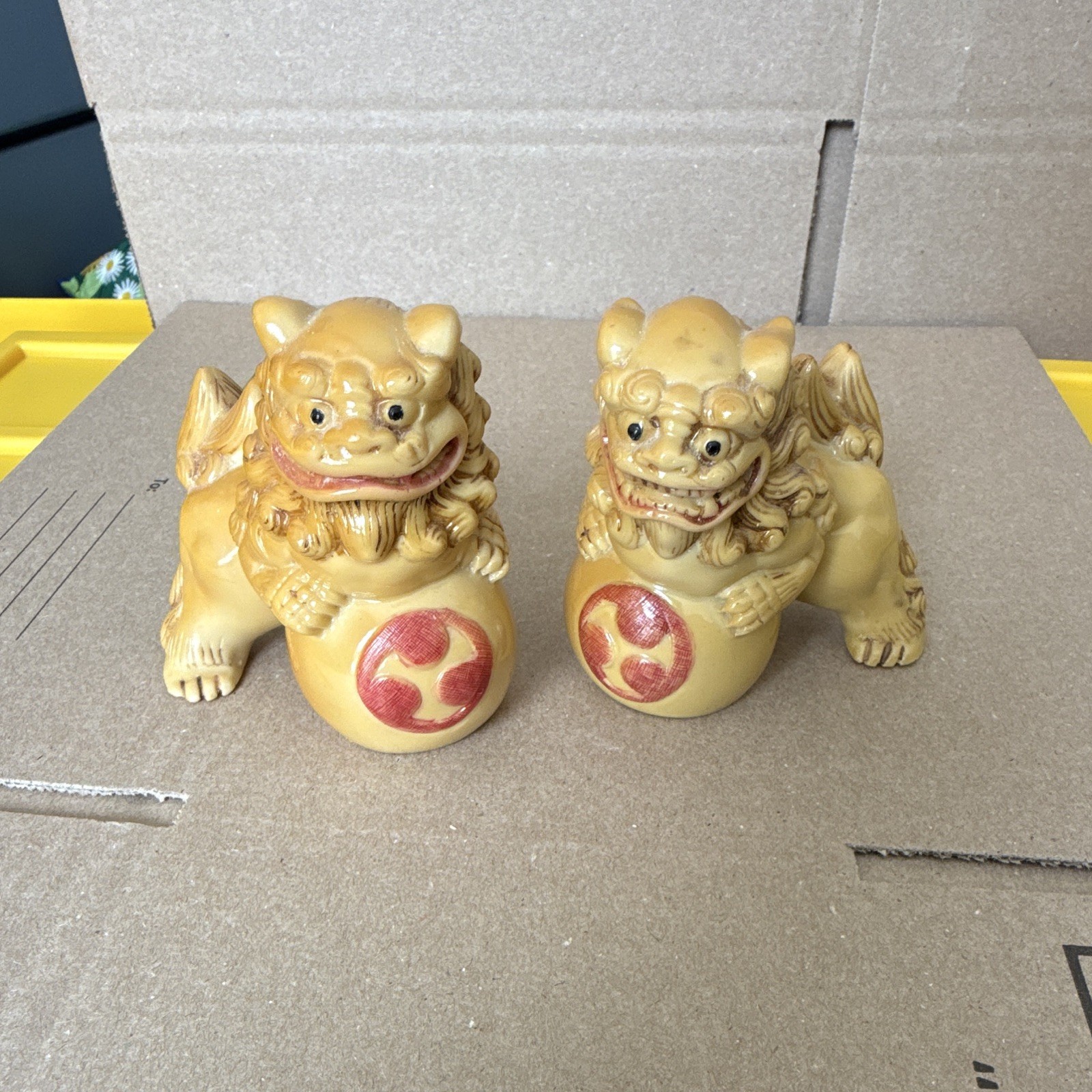 Asian Dragon Figurine Vintage (2 piece set)