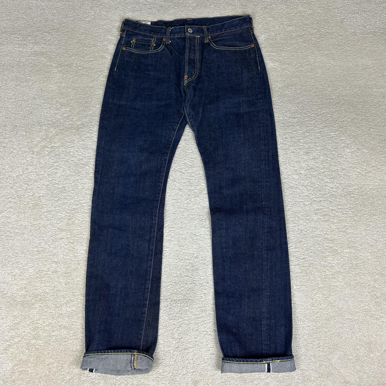 Studio D\'Artisan Jeans Mens 32x32 Blue SD-D07 Selvedge Button Fly SDA Japan