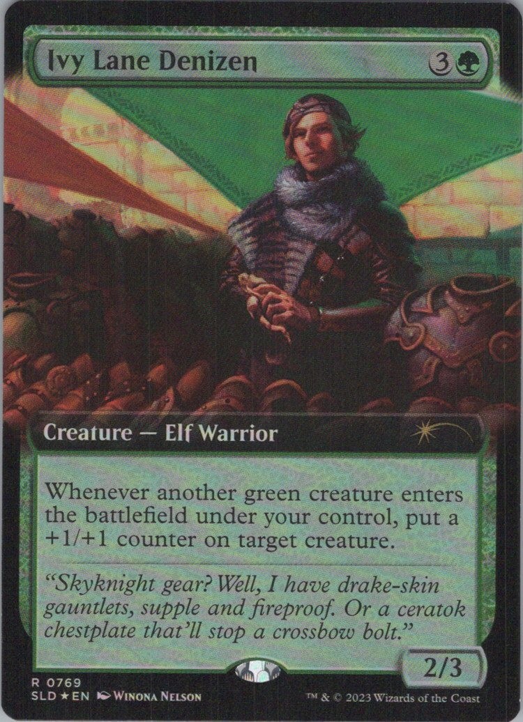 Ivy Lane Denizen (Extended Art) Secret Lair Drop Series #769 Foil Rare Ivy Lane Denizen (Extended Art) Secret Lair Drop Series #769 Foil Rare