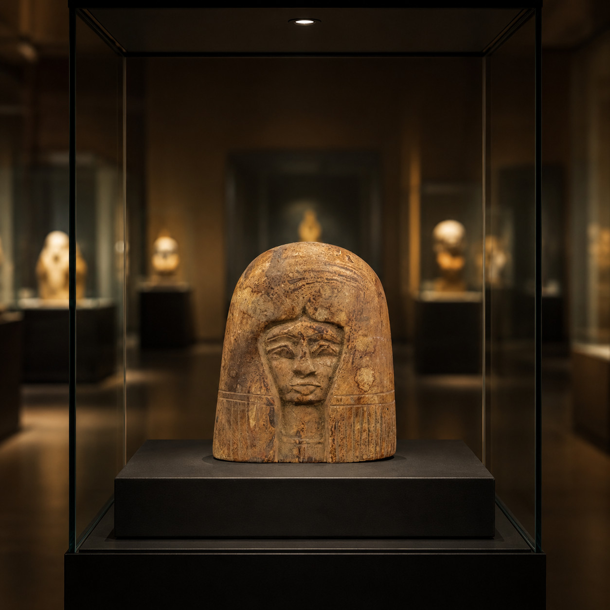 Hathor Statue Ancient Egyptian Goddess Sculpture, Divine Relic Art