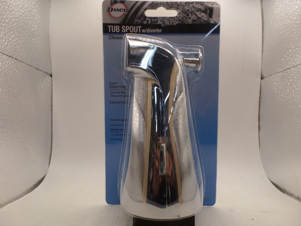 DANCO 88052 BATHROOM TUB SPOUT WITH FRONT DIVERTER, CHROME 1/2\