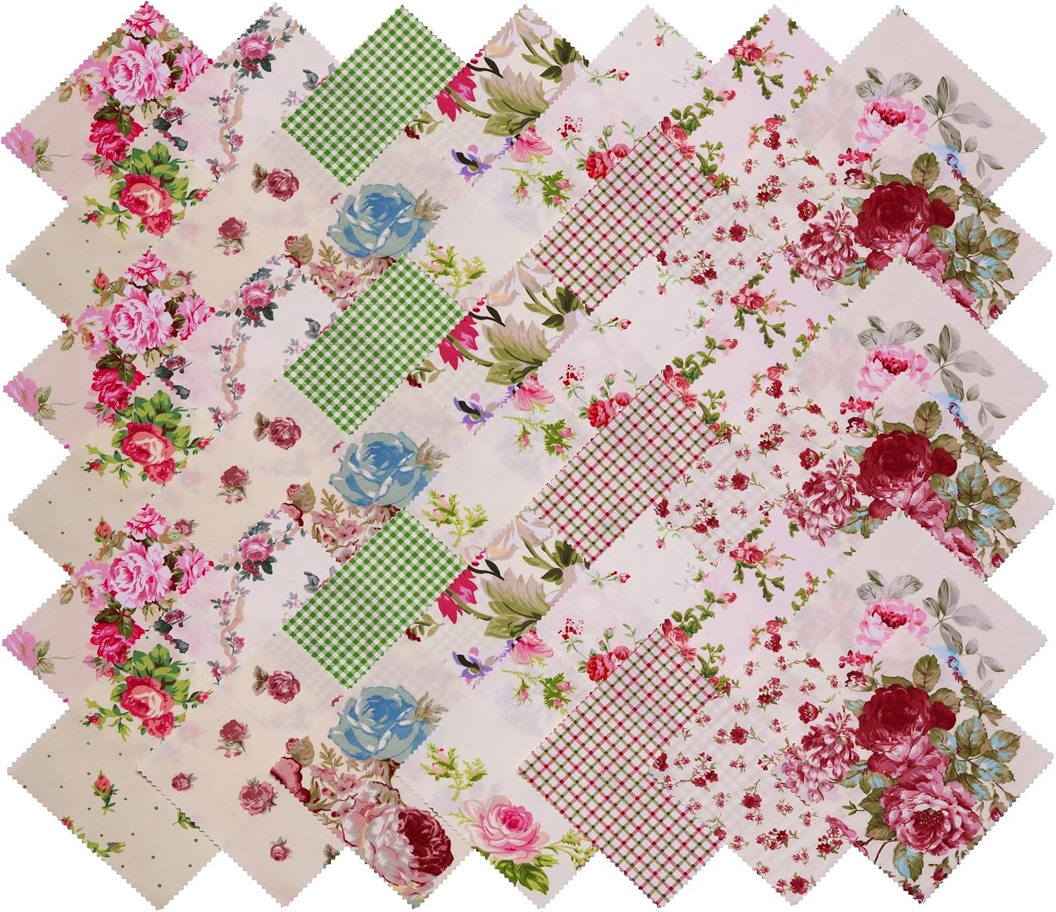Nodsaw 42Pcs Vintage Charm Packs for Quilting 5 inch - Squares Multi M Nodsaw 42Pcs Vintage Charm Packs for Quilting 5 inch - Squares Multi M