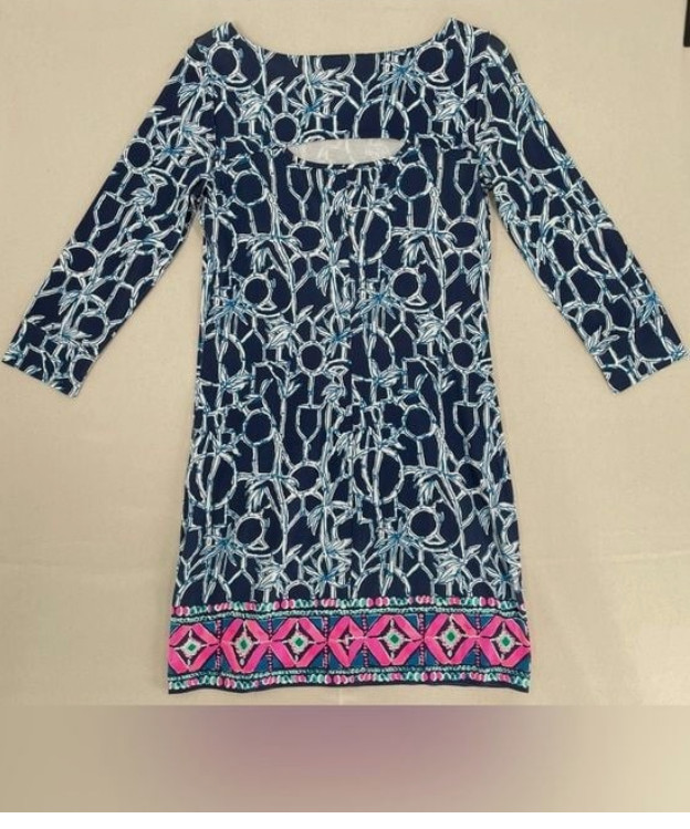 Pre-owned Lilly Pulitzer Hollee Dress blue