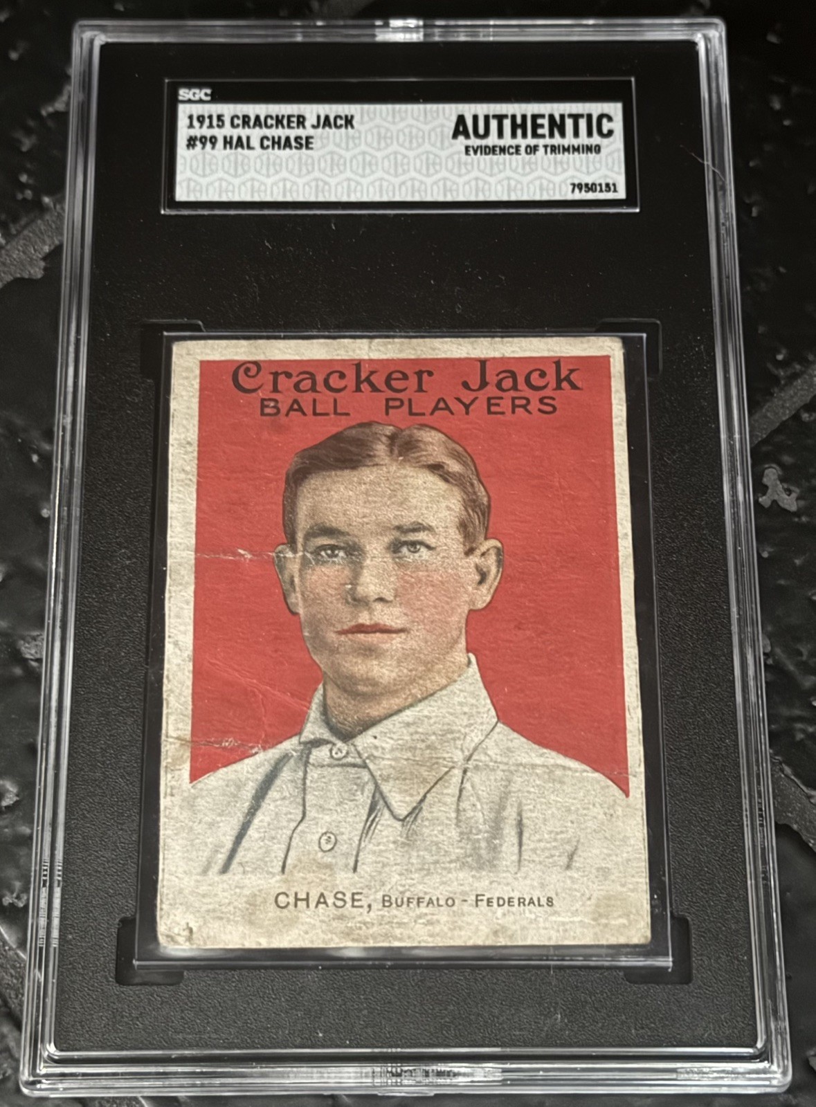 1915 Cracker Jack Hal Chase #99 SGC Authentic 1915 Cracker Jack Hal Chase #99 SGC Authentic