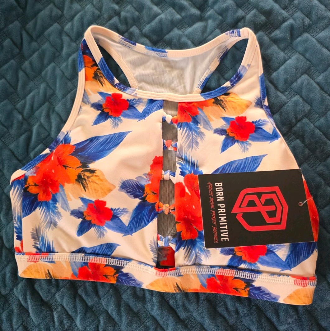 NWT Born Primitive Active Floral Sports Bra Womens Small