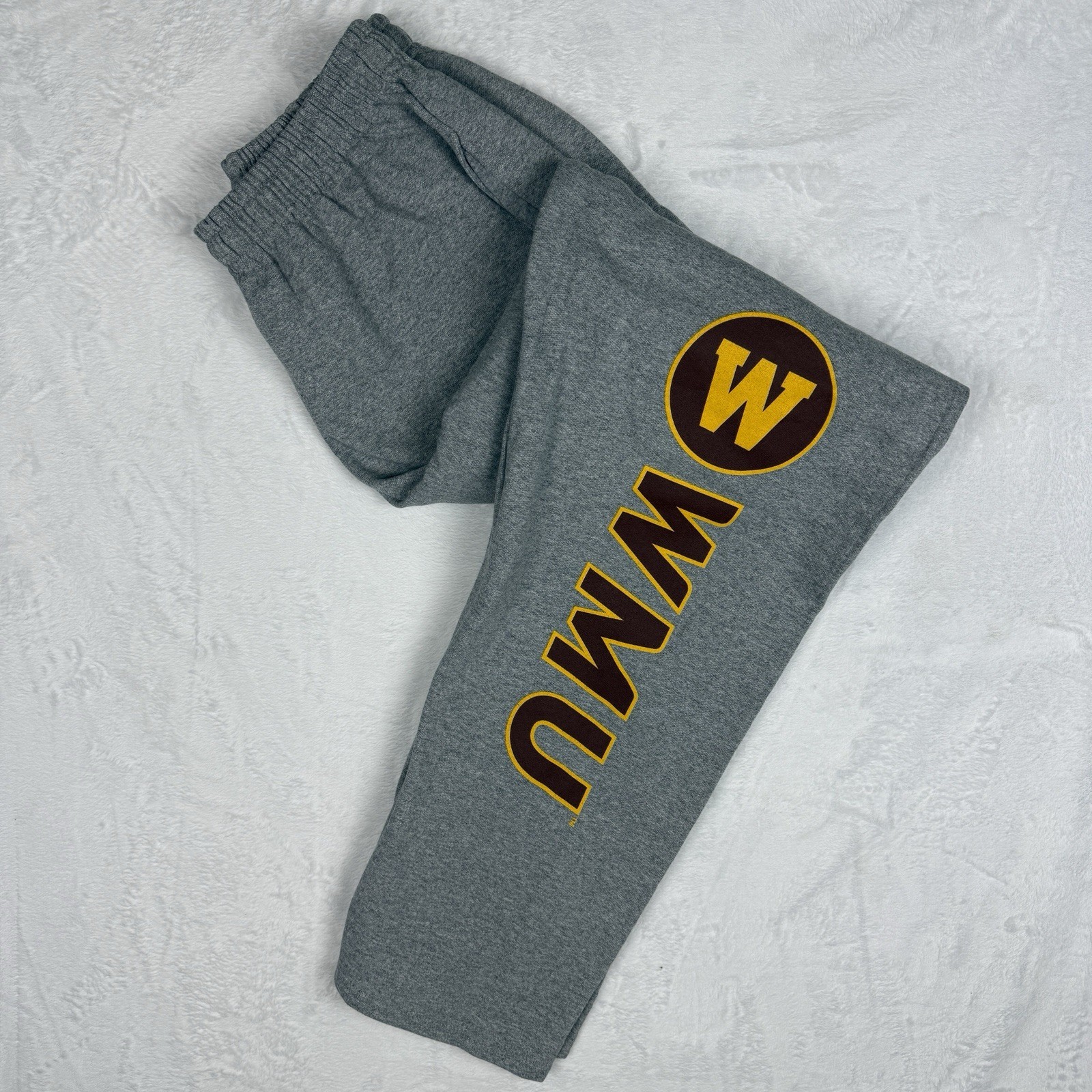 Unisex Heather Gray Western Michigan Broncos WMU Letter Logo Sweatpants Unisex Heather Gray Western Michigan Broncos WMU Letter Logo Sweatpants