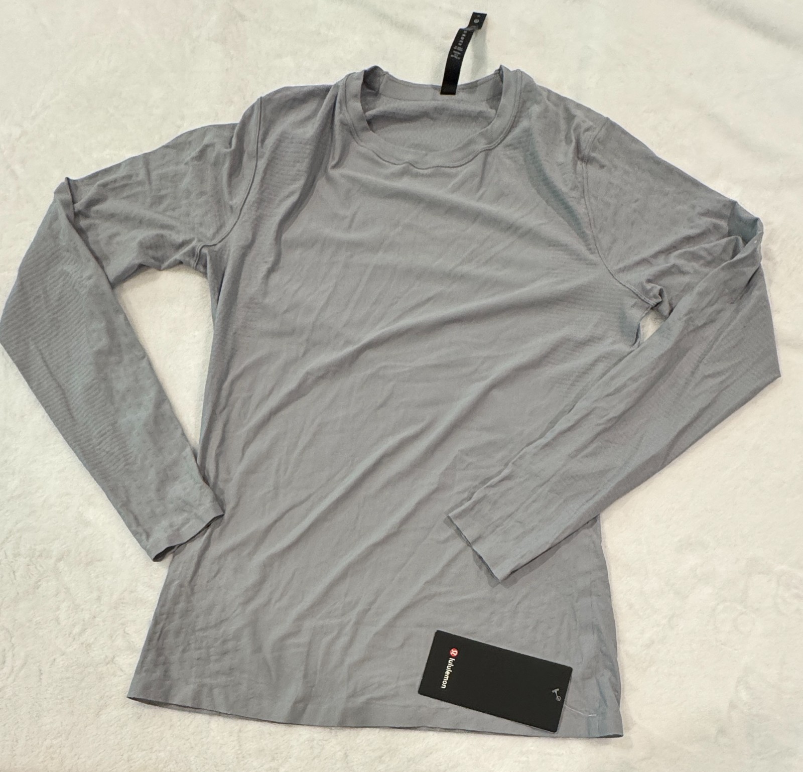 Lululemon SenseKnit Running Long Sleeve Men\'s L Rhino Gray Compression Fit