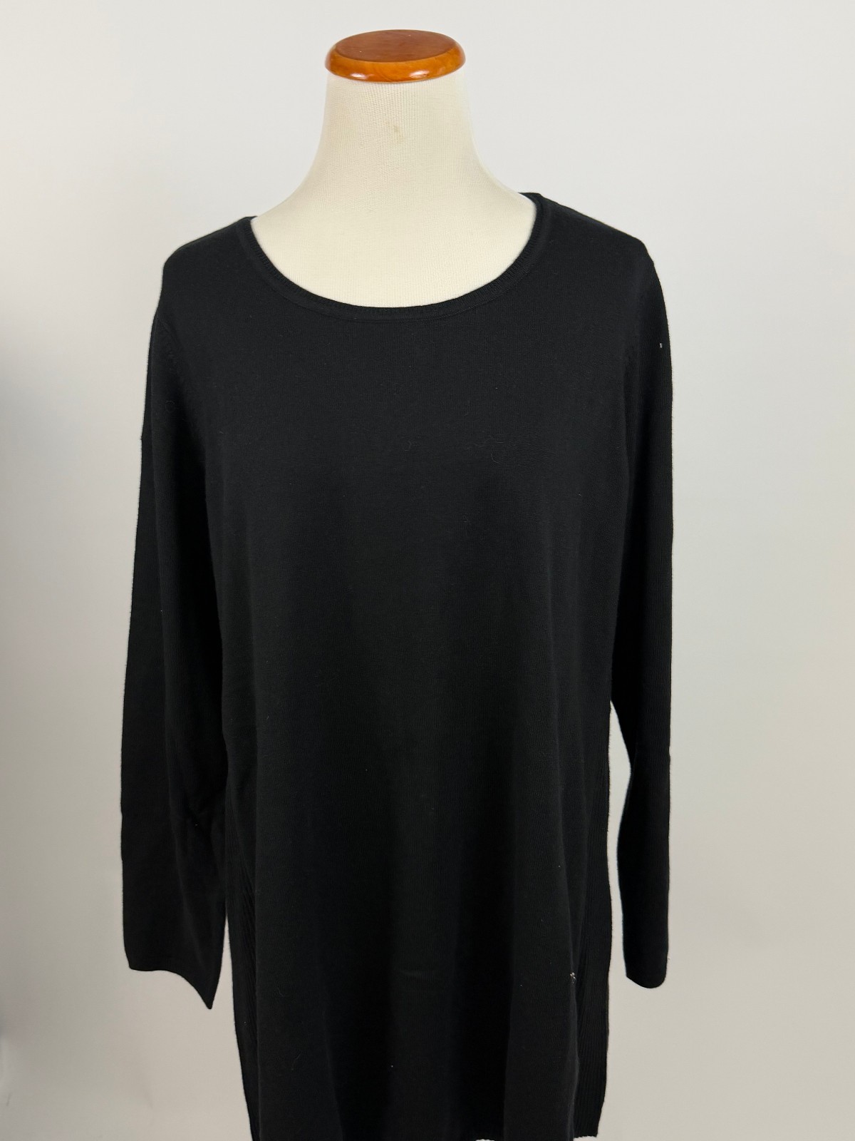 J. JILL black cotton blend tunic sweater Crew neck Women\'s XL NEW NWT J. JILL black cotton blend tunic sweater Crew neck Women\'s XL NEW NWT