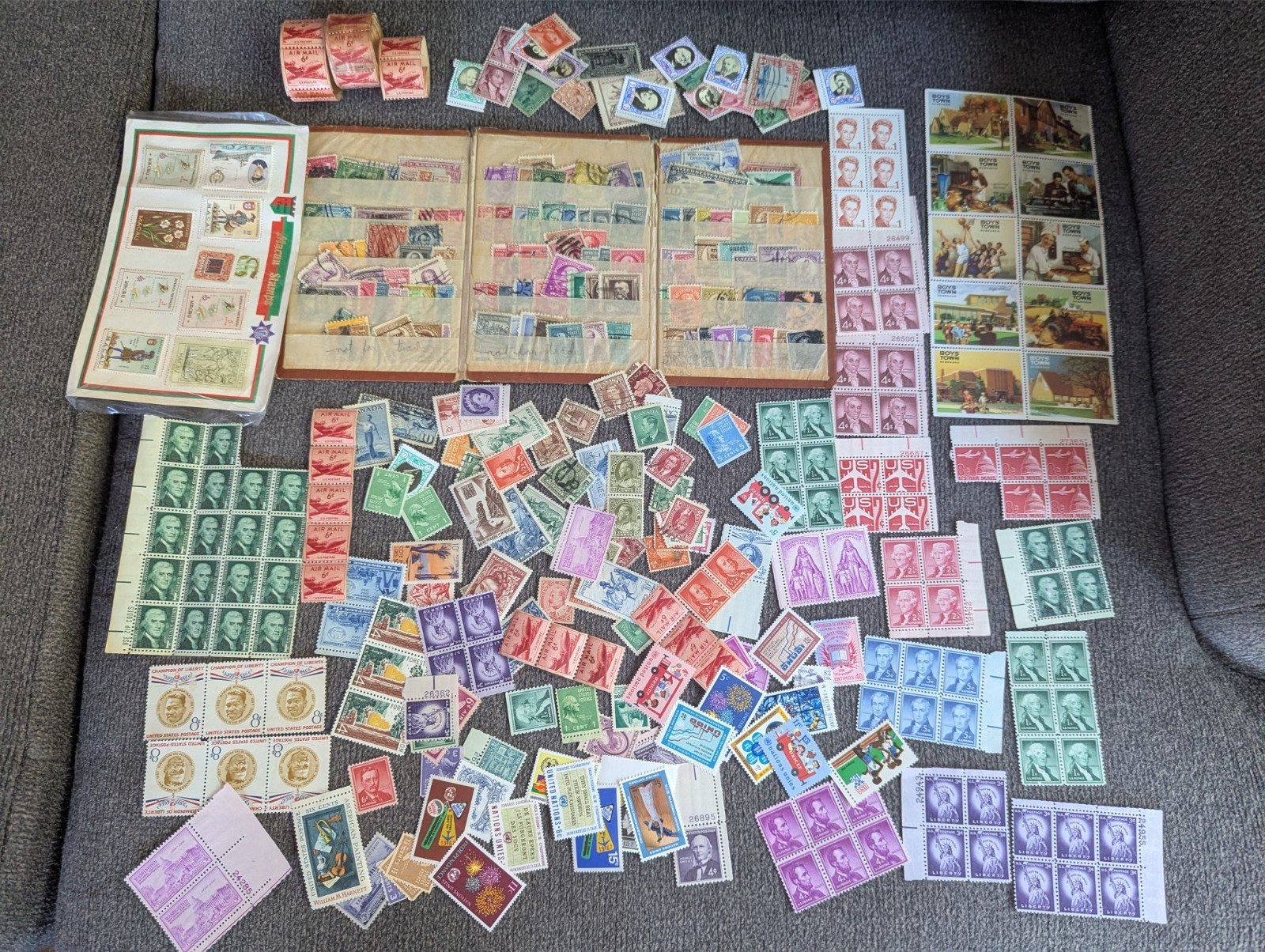 Vintage US Worldwide Stamp Lot Bulk Estate Collection Mixed Condition Sheets Coi