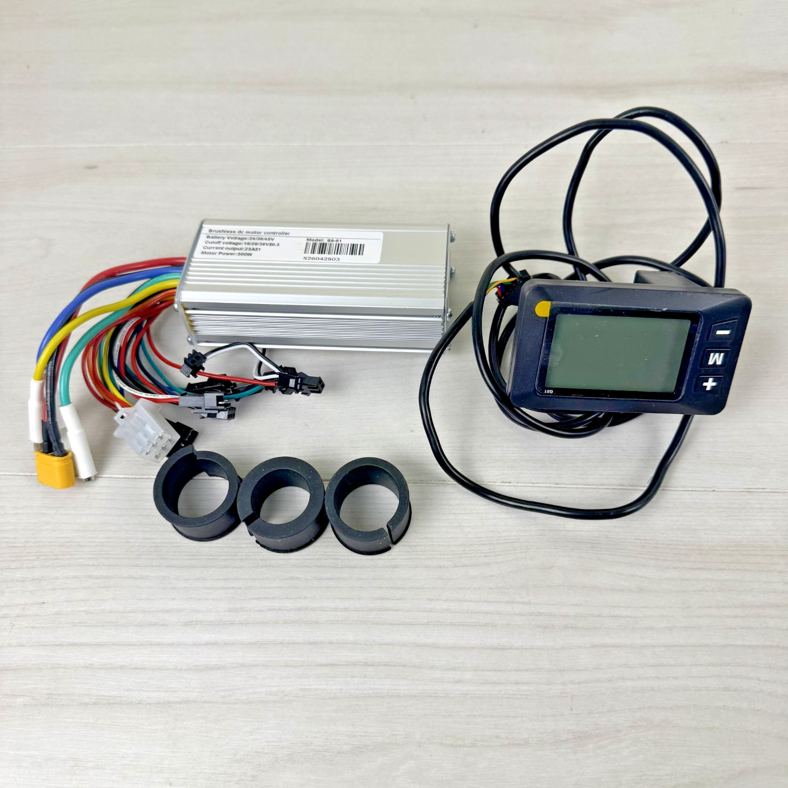 24V 36V 48V 500W 25A Ebike Brushless Motor Controller Kit with LCD Display Panel