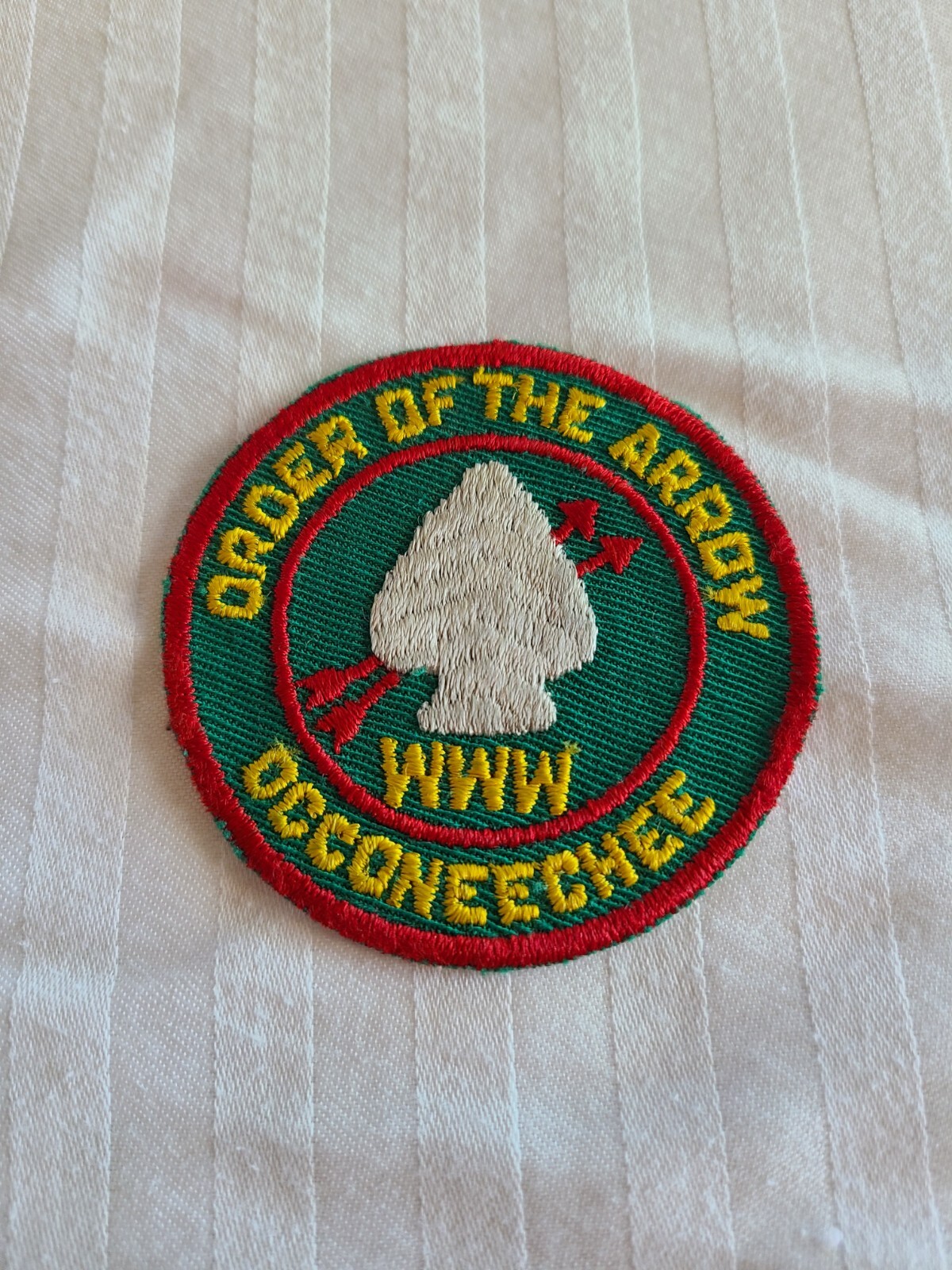 Order of the Arrow Vintage Occoneechee Lodge 104 R-4 Patch Round OA / BSA Order of the Arrow Vintage Occoneechee Lodge 104 R-4 Patch Round OA / BSA