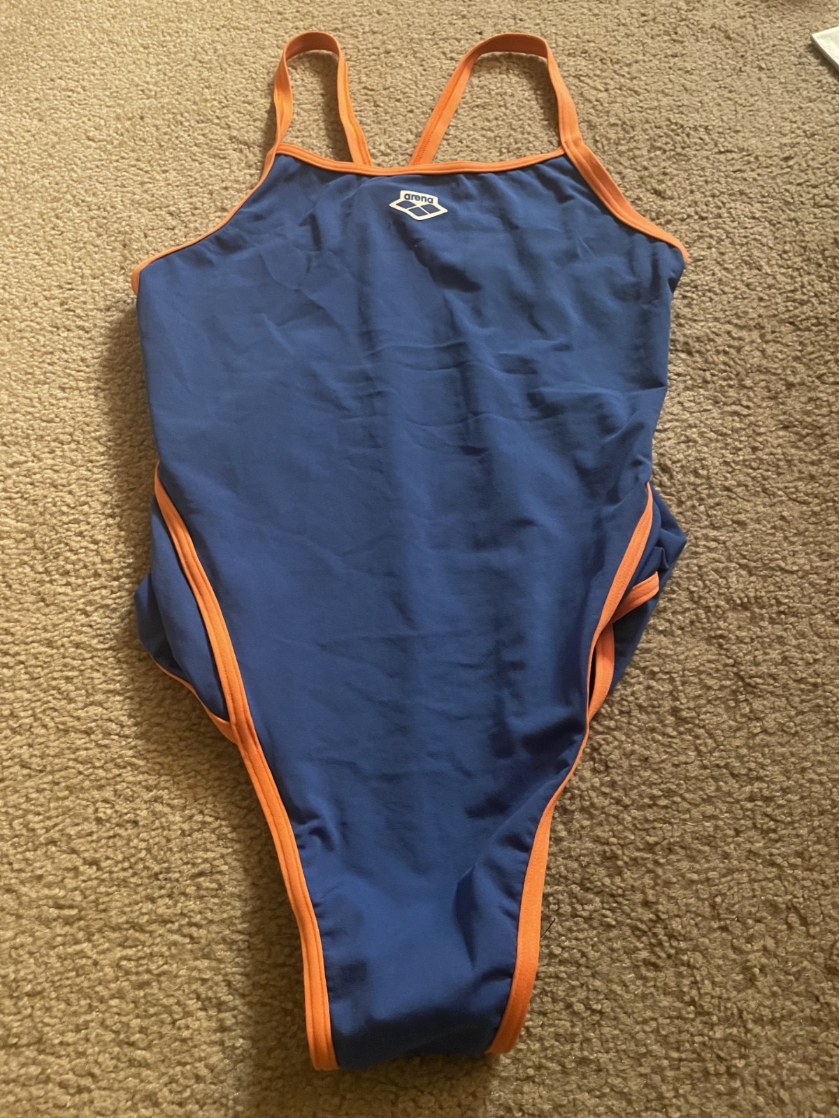 Arena Icons Super Free Back One Piece Swimsuit Women’s Size 38 Blue Orange NEW